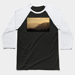 Cranes at Sunrise Baseball T-Shirt